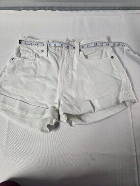Wild Fable Highest Rise Mom Cuffed Denim White Shorts Size 0